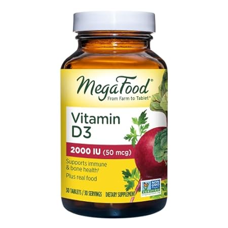 MegaFood Vitamin D3 2000 IU (50 mcg) - Immune Support Sup