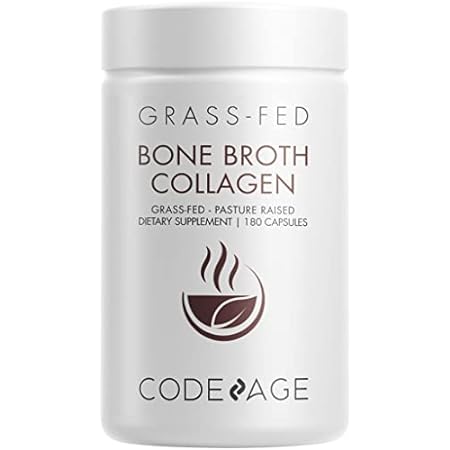 Codeage Organic Bone Broth Collagen Peptides Capsules Sup