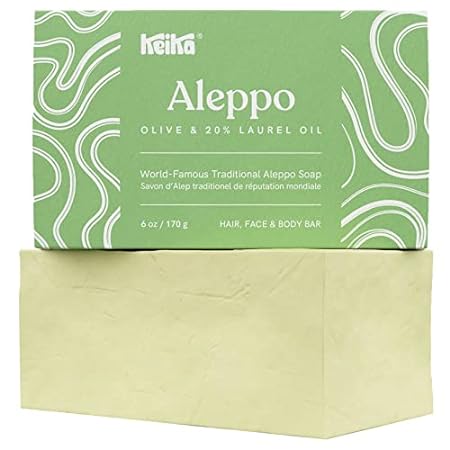 Keika Aleppo Olive Oil Soap for Sensitive Skin， Natural S