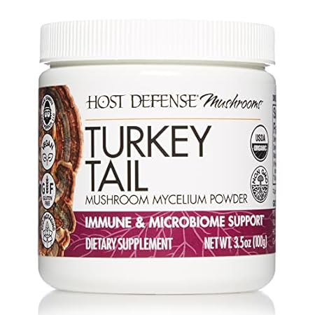 Host Defense， Turkey Tail Mushroom Powder， Supports Immun