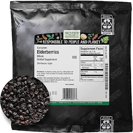 Frontier Co-op Dried Elderberries， European Whole | Koshe