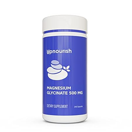 UpNourish Chelated Magnesium Glycinate 500mg Capsules - M