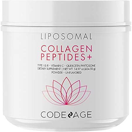 Codeage Liposomal Collagen Peptides Powder + Vitamin C &a
