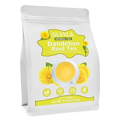 Olvvla - Dandelion Root Tea Bags - 2g X 80 Count - Premiu