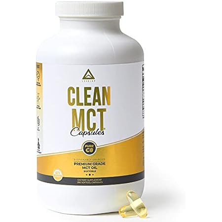 LevelUp Clean MCT Oil Capsules - 100% Caprylic C8 for Ene