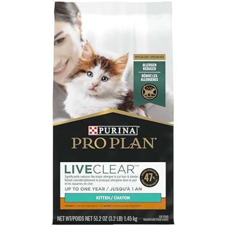 Purina Pro Plan LiveClear Dry Cat Food for Kittens Chicke