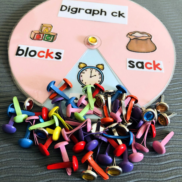 彩色diy英语启蒙自然拼读两脚钉