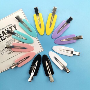 日本边夹饰品无痕刘海夹头饰发夹BB夹小号鸭嘴夹叶子无痕发夹发饰