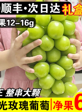 正宗阳光玫瑰葡萄新鲜非特大级孕妇水果青提礼盒晴王葡萄中秋送礼