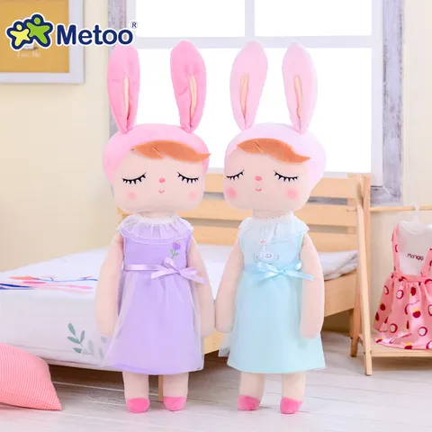 换装安吉拉布娃娃毛绒玩具款儿童咪兔公仔metoo玩具