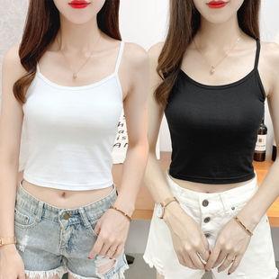 无袖 春夏百搭上衣打底内搭紧身吊带衫 瑜伽 修身 小吊带背心女短款