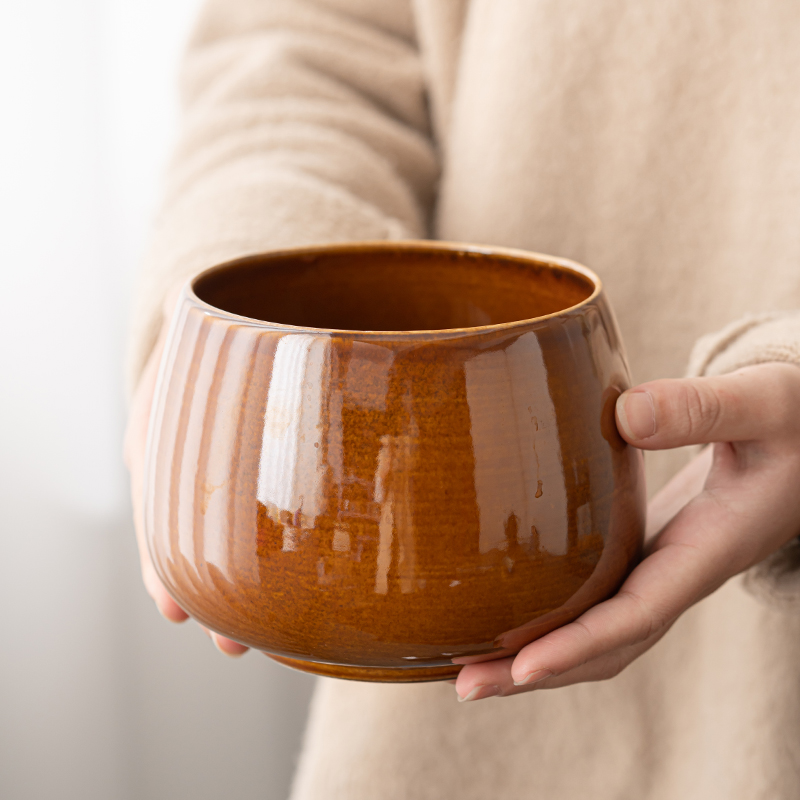 鑫裕源特大号烟灰缸中式家用建水烟灰垃圾收纳水盂办公室装饰烟盅