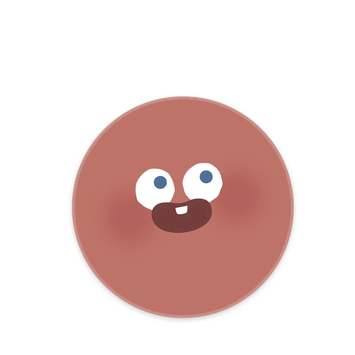 极简ins风表情包鼠标垫圆形小号加厚办公护腕垫女生防滑桌面软垫