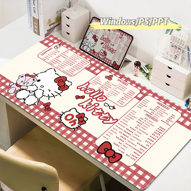 高颜值凯蒂猫快捷键鼠标垫