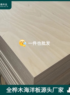 进口E0级环保防火全桦木海洋板切割定制整张多层板家用免漆胶合板