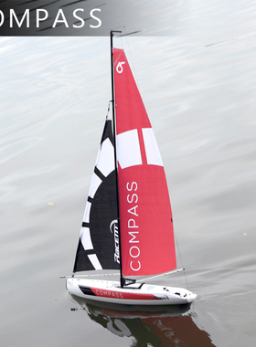 欧兰斯遥控帆船无动力COMPASS竞赛船650MM船模稳定抗风免打结7911