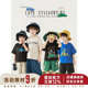 美式 复古卡通圆领短袖 T恤夏季 幼悠男童2025新款 时尚 宽松儿童上衣
