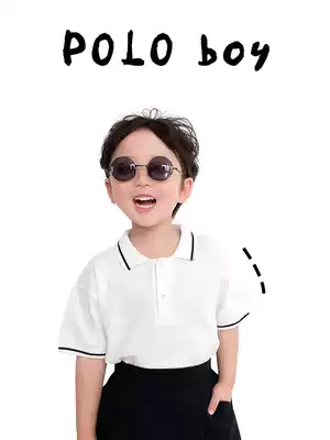 Baby kid polo shirt short sleeve male baby thin loose top summer dress children Korean version of foreign Pie T-shirt