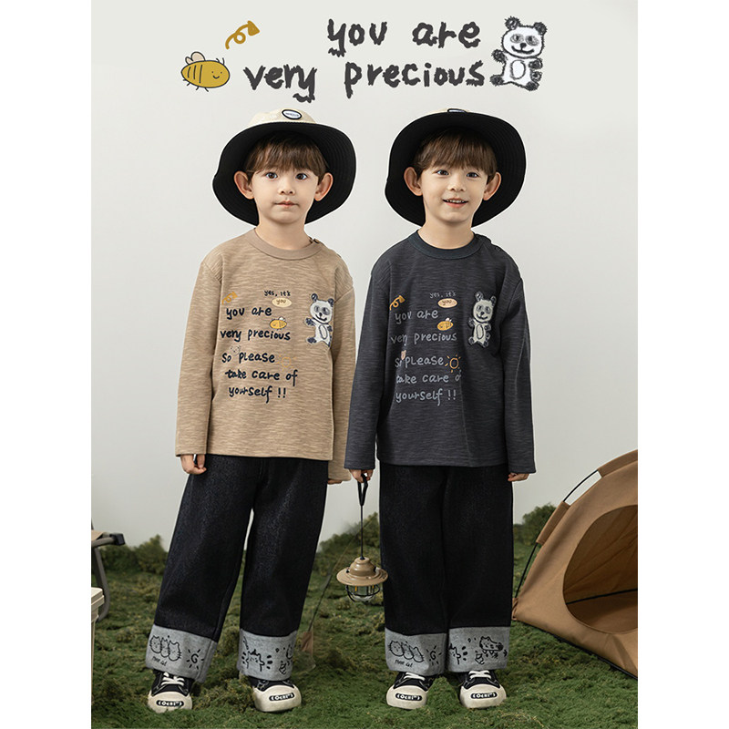 幼悠童装男童t恤2025新款春秋款长袖圆领卡通儿童上衣休闲秋装潮,童装/婴儿装/亲子装,T恤,淘宝优惠券,粉丝福利购,淘宝优惠卷