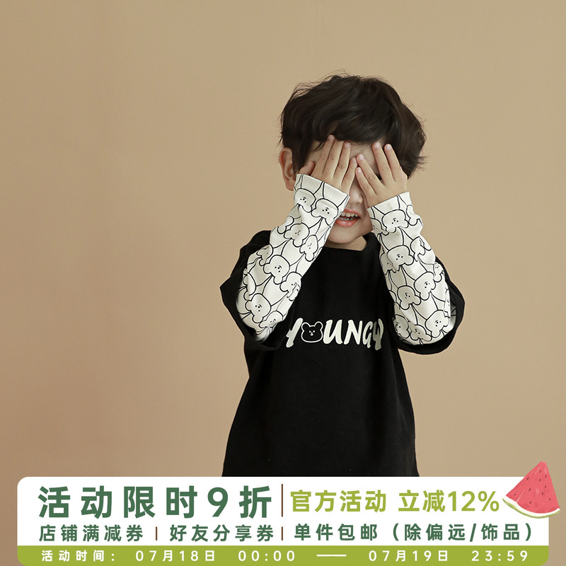 幼悠小童春秋假两件衣服长袖t恤