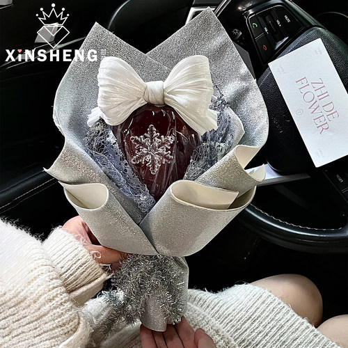 芯苼【银色布料苹果包装材料】