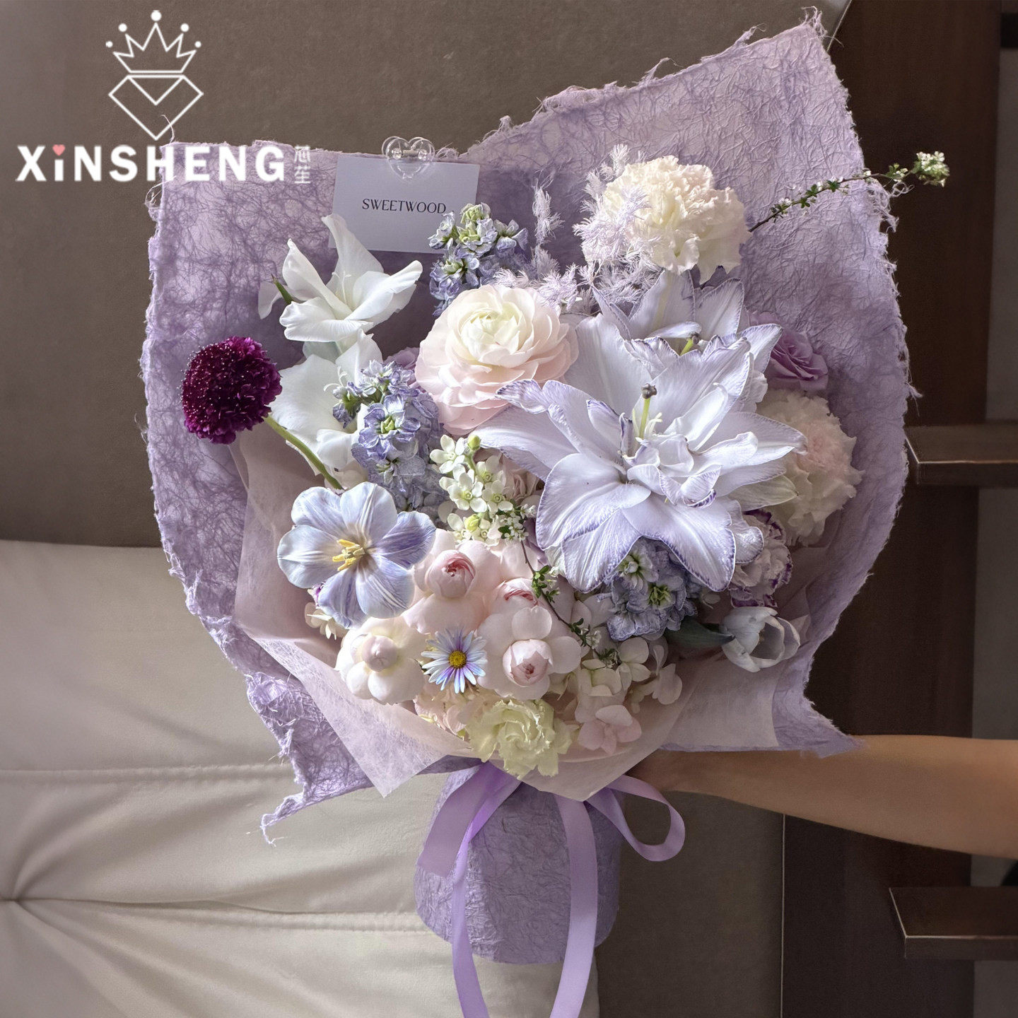芯苼 新品手工麻丝纸温柔系鲜花花束diy梦幻高级感包花纸花艺资材