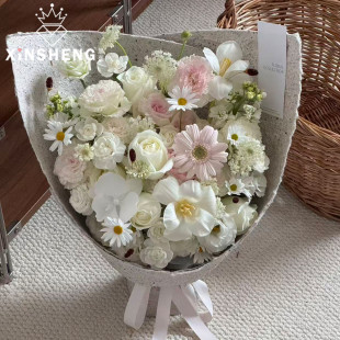 资材 纸爆款 芯苼 纯手工树皮渣渣纸花店diy自然风高级感鲜花束包装