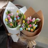 纸鲜花花束包花纸创意礼物花艺手工diy包装 芯苼 硬卡牛皮包装 材料