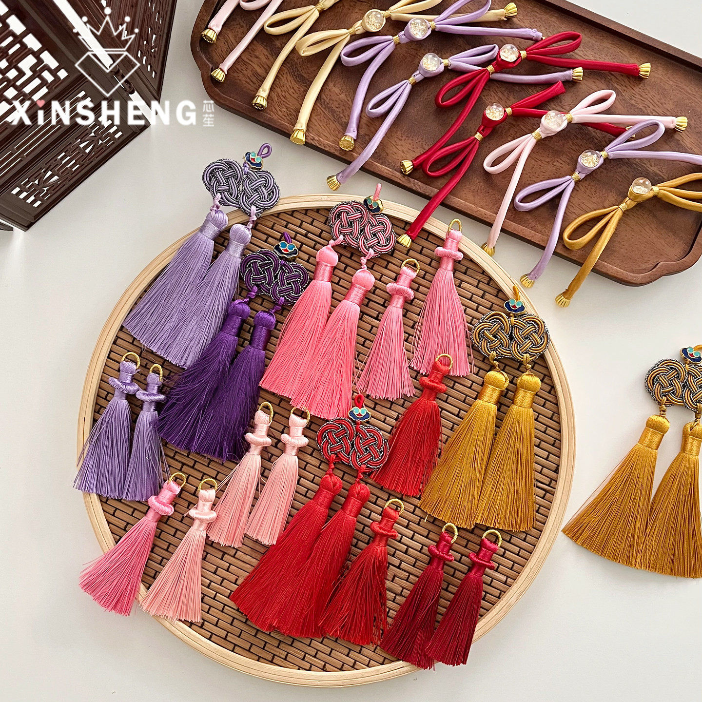 【2026马年】芯苼 新年盘扣流苏 鲜花束节日礼盒装饰挂件花艺资材,鲜花速递/花卉仿真/绿植园艺,花艺材料,淘宝优惠券,粉丝福利购,淘宝优惠卷