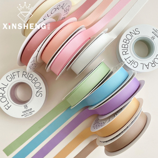 饰飘带礼物包装 奶油彩糖系列丝带花店鲜花束装 绑带 芯苼 优品折扣