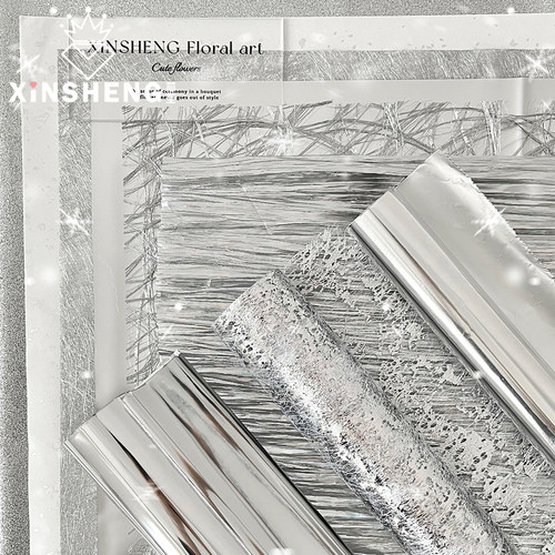 芯苼银色系列包装纸花艺资材