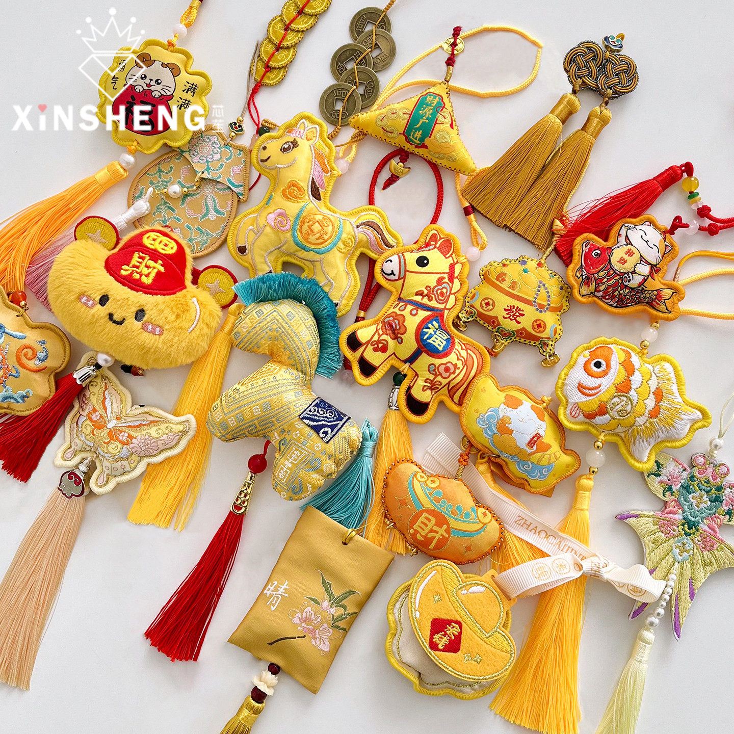 【2026马年】芯苼 新年黄色色系香囊香包挂饰花束包装diy创意挂件,鲜花速递/花卉仿真/绿植园艺,花艺材料,淘宝优惠券,粉丝福利购,淘宝优惠卷