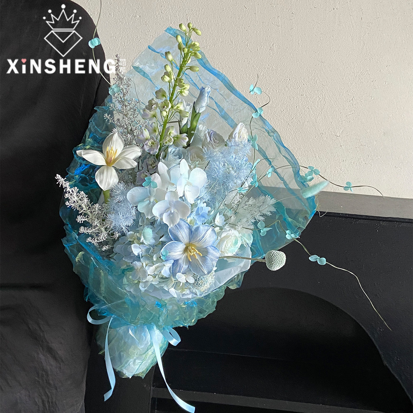 芯苼 梦幻欧根纱鲜花花束礼品包花纱资材手工花艺diy礼物包装材料