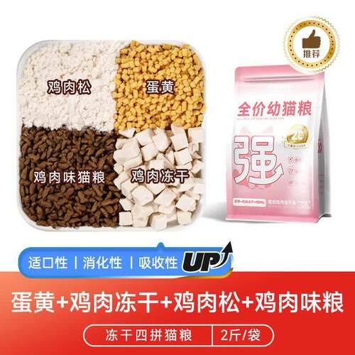 威尔逊馋嘴猫粮幼猫专用离乳期1到12个月全价冻干肉松粮小猫奶猫