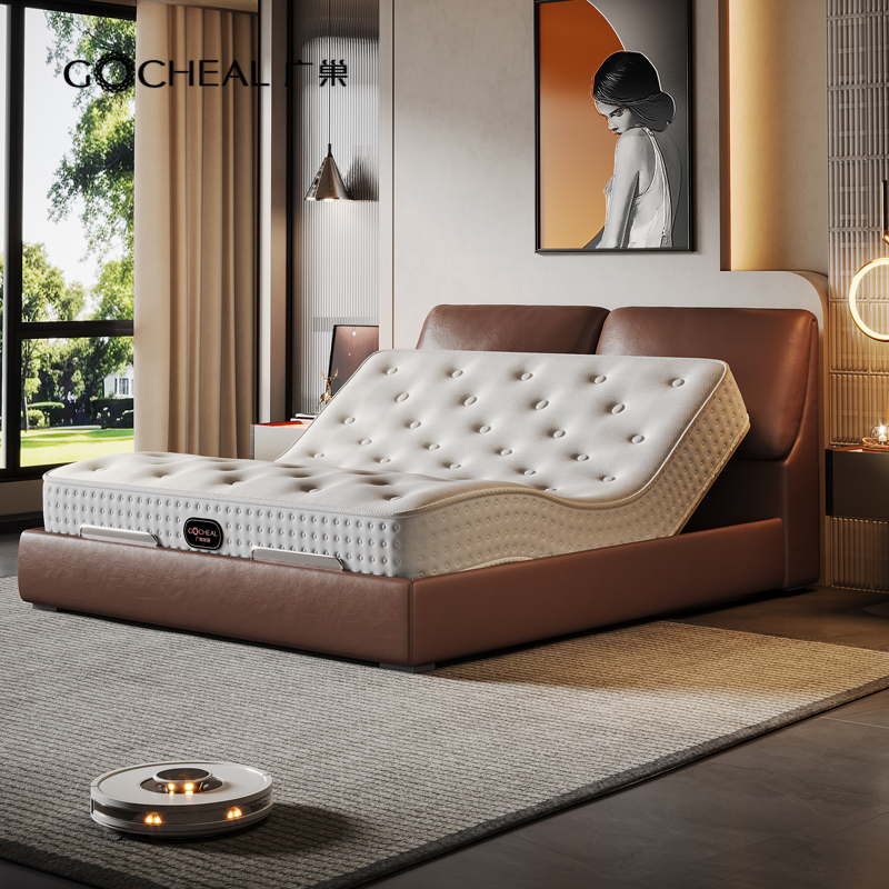 广巢云界智能床双人床可升降调节