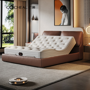 广巢云界智能床 电动床双人床可升降调节高低床家用双人大床A 意式