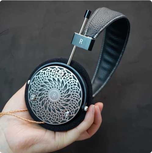 DIY手工老张头头戴式有线HIFI耳机复古圆形专业监听耳机高品质