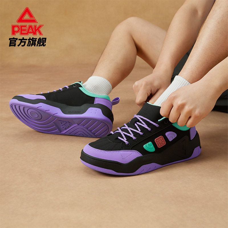 匹克国创态极文化板鞋-印迹敦煌男鞋新款革面百搭休闲鞋运动鞋