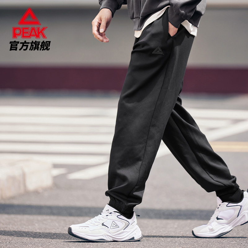 匹克运动裤长裤男女秋季新款休闲裤黑色百搭卫裤针织束脚裤长裤子