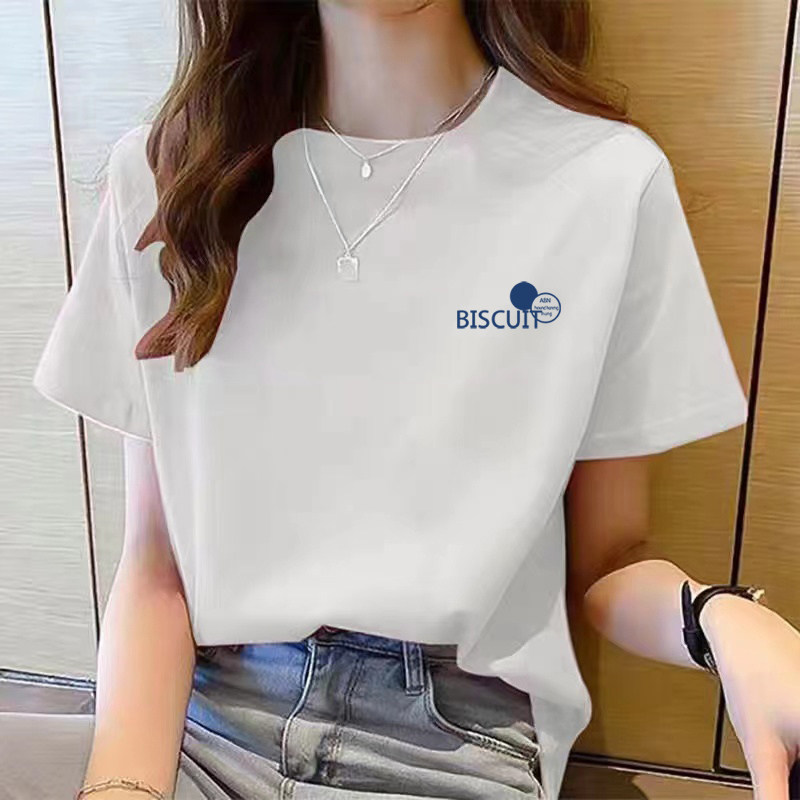 韩国纯棉短袖t恤女2022年夏装新款韩版港风宽松内搭白色打底衫潮