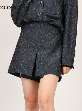 oldcolour欧珂秋商场同款休闲简约牛仔短裤裤裙女O32071210-799