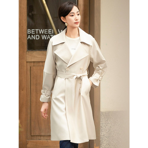 oldcolour春季时尚英伦风收腰显瘦通勤风衣外套女Q130414A1-1399