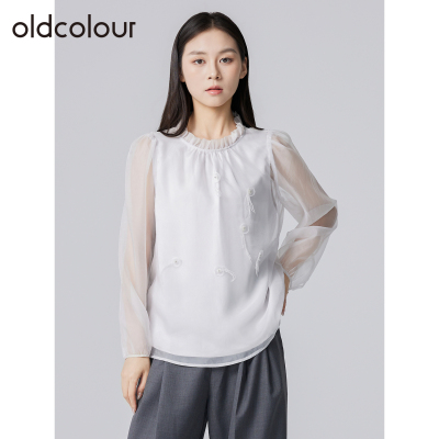 oldcolour欧珂春秋季设计感气质高级宽松通勤日常长袖套头衫女