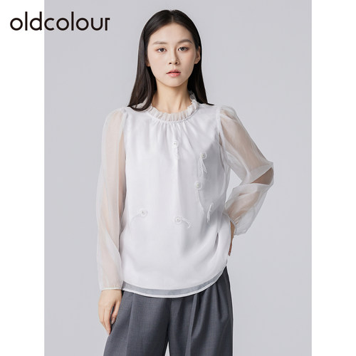 oldcolour欧珂春秋季设计感气质高级宽松通勤日常长袖套头衫女