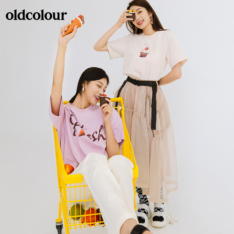 oldcolour【7日T】夏日水果系列短袖T恤女组合套装GO21021728-259 女装/女士精品 T恤 原图主图