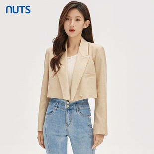 西装 NUTS秋季 气质通勤风一粒扣设计感短款 时尚 外套332041147 新款