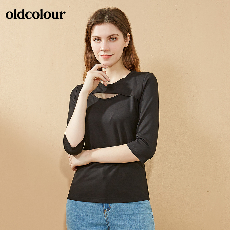 秋季商场同款黑色镂空宽松