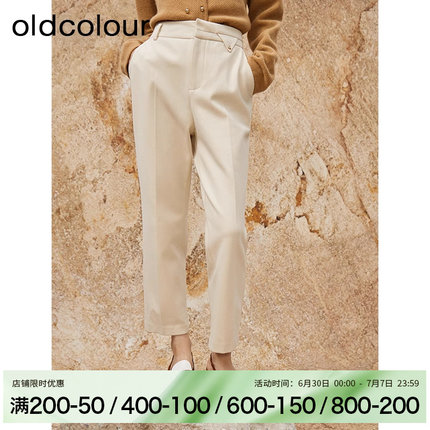 oldcolour冬季新品百搭通勤时尚修身显瘦长裤女BQ490702A1-499