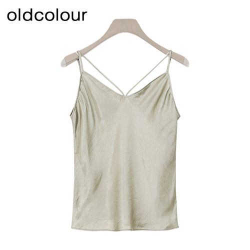 oldcolour欧珂夏季新款休闲凉快短款吊带背心女BR25031026