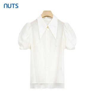 衬衣显瘦泡泡袖 女夏季 上衣429011336 复古衬衫 NUTS气质宽松短袖
